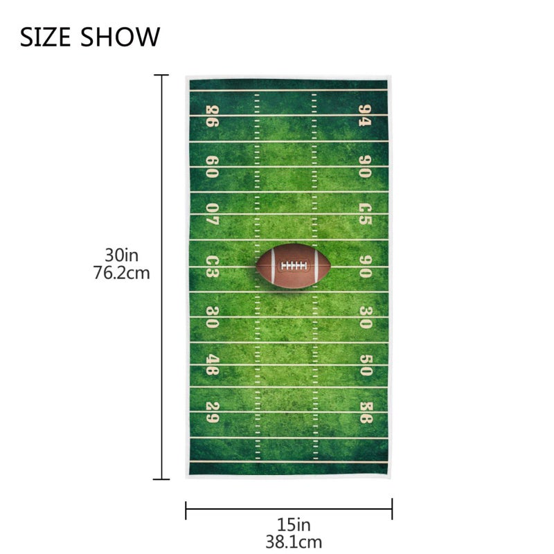Vdsrup Grunge American Football Hand Towels Sports Field Towel Soft Bath Bathroom Towels Thin Guest Kitchen Tea Towels Dish Washcloths Housewarming Gifts 16 X 30 in - Image 3